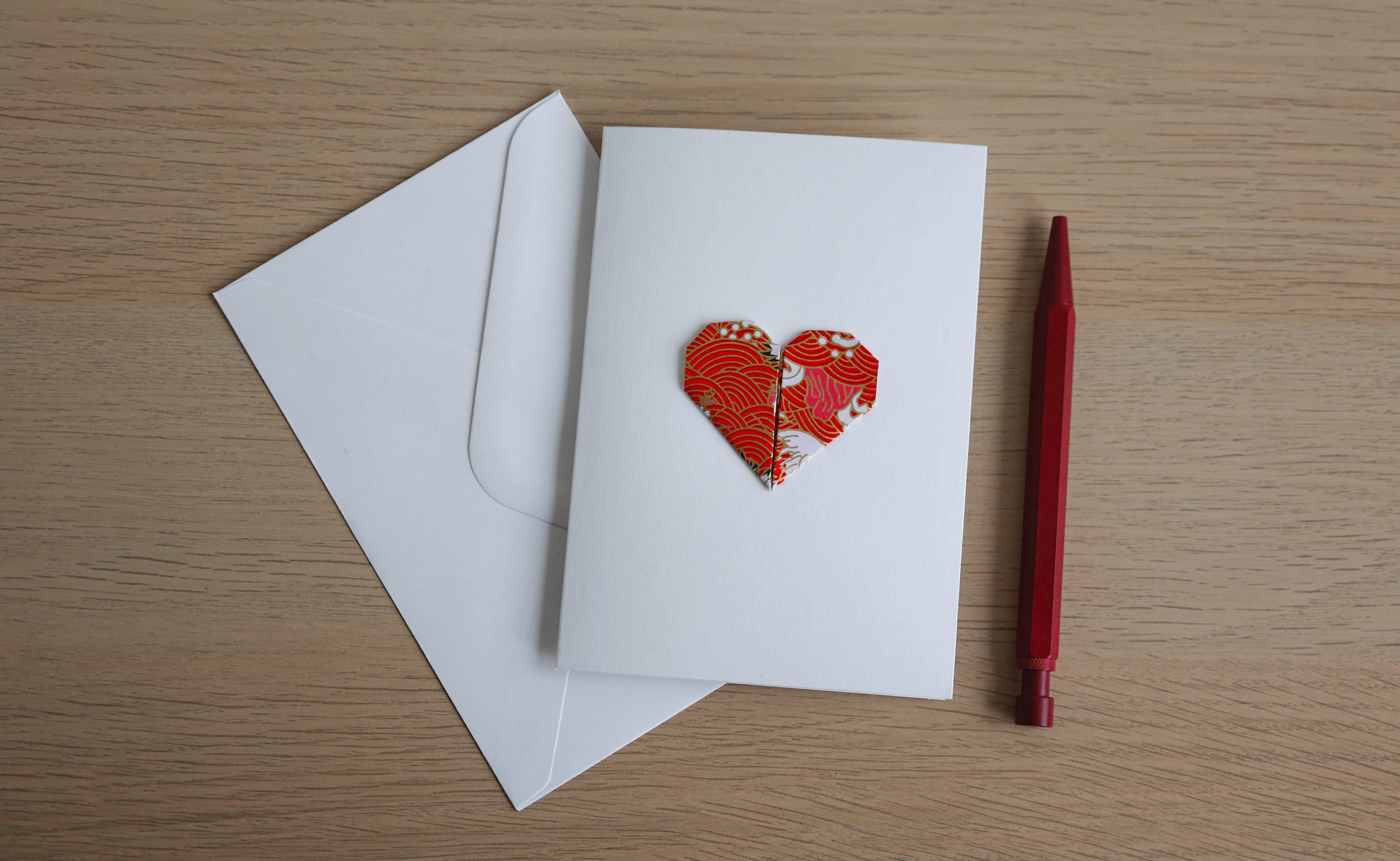 Greeting Card with Origami Heart