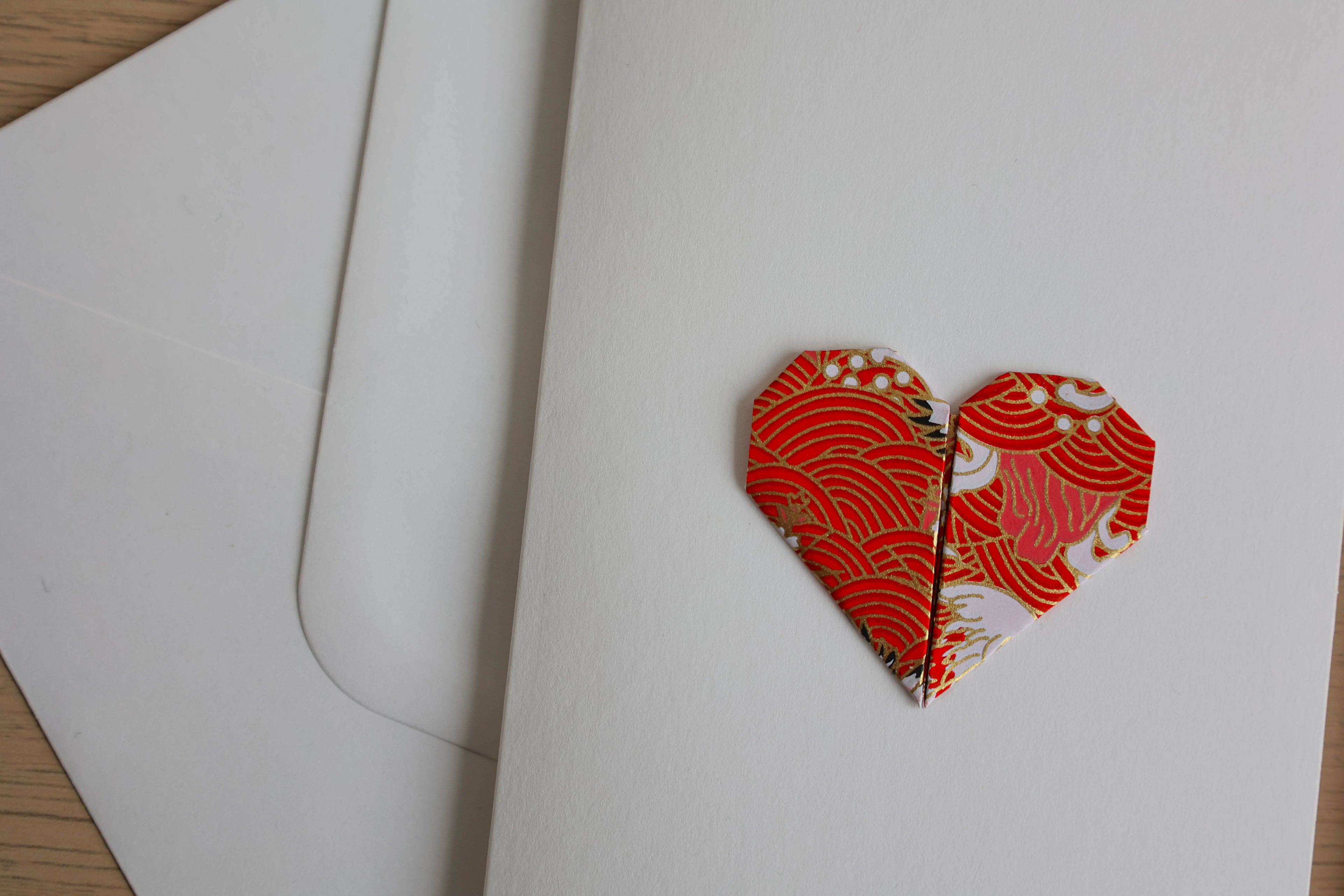 Greeting Card with Origami Heart