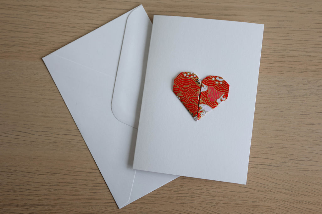 Greeting Card with Origami Heart