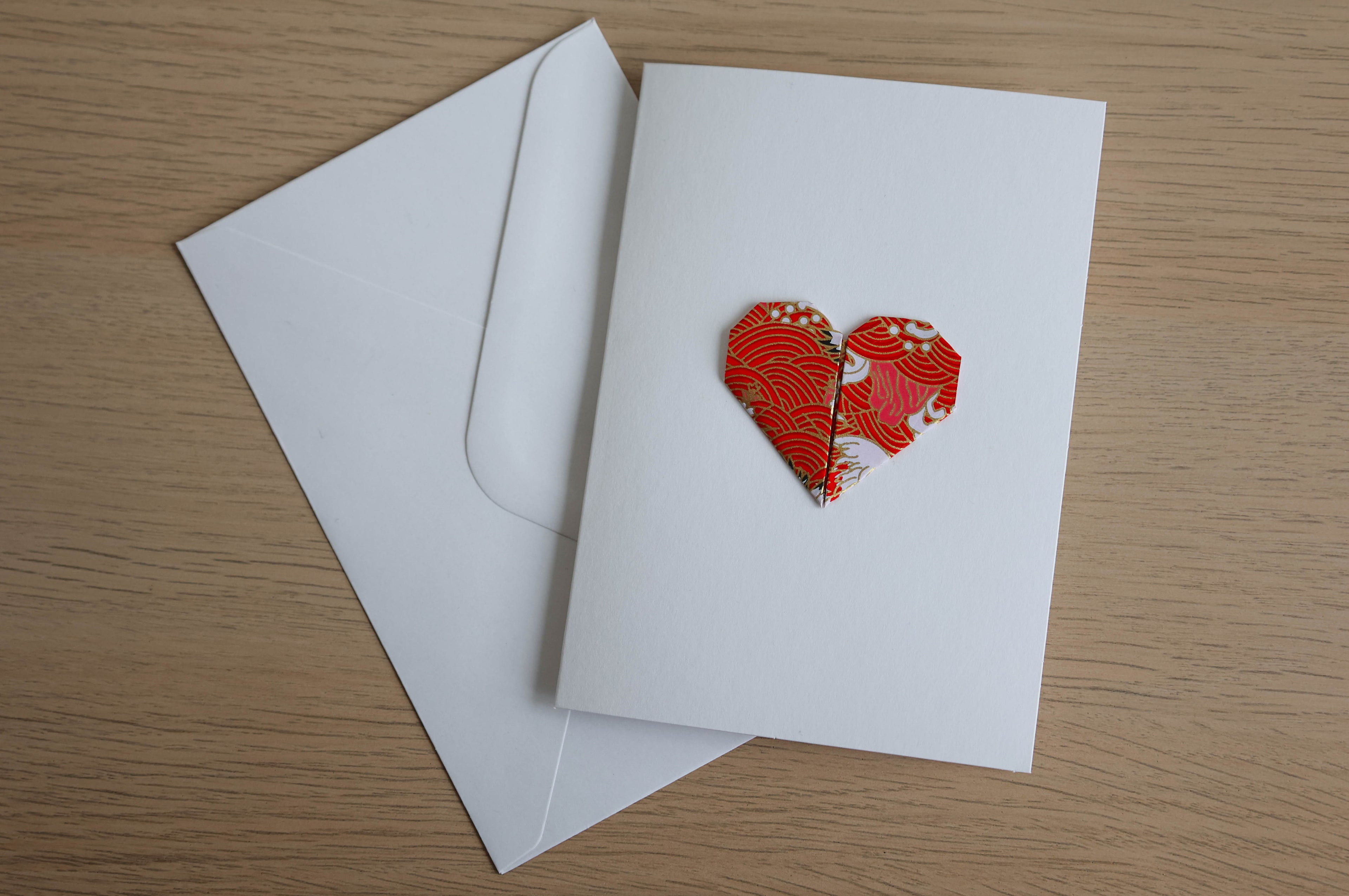 Greeting Card with Origami Heart